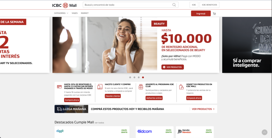 ICBC Mall: tienda de canje de puntos